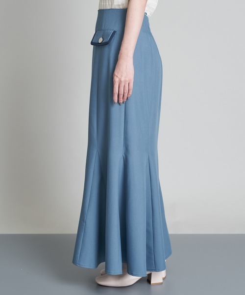 A de a.v.v（アードアー・ヴェ・ヴェ）の「（セットアップ可）サス付きハイウエストマーメイドスカート（スカート・レディース・グレー/ブルー・SMALL/MEDIUM/36/38）」の19枚目の写真