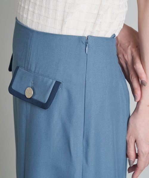 A de a.v.v（アードアー・ヴェ・ヴェ）の「（セットアップ可）サス付きハイウエストマーメイドスカート（スカート・レディース・グレー/ブルー・SMALL/MEDIUM/36/38）」の16枚目の写真