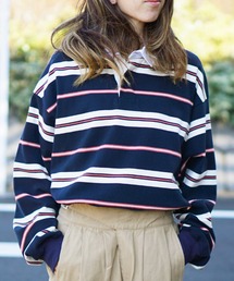 SUNNY  SPORTS | SUNNY SPORTS/サニースポーツ BORDER STAND LS LAGER SHIRTボーダースタンドL/Sラガーシャツ(ユニセックス)(ポロシャツ)