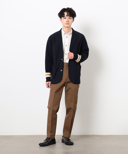 COMME　CA COMMUNE（コムサコミューン）の「ニットコンビ ブレザー（テーラードジャケット・メンズ・ネイビー/ベージュ/チャコール・M/L）」の8枚目の写真