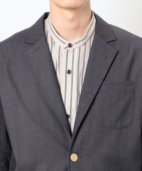 COMME　CA COMMUNE（コムサコミューン）の「ニットコンビ ブレザー（テーラードジャケット・メンズ・ネイビー/ベージュ/チャコール・M/L）」の17枚目の写真