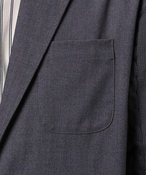 COMME　CA COMMUNE（コムサコミューン）の「ニットコンビ ブレザー（テーラードジャケット・メンズ・ネイビー/ベージュ/チャコール・M/L）」の18枚目の写真