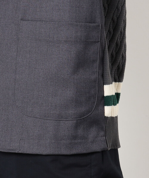 COMME　CA COMMUNE（コムサコミューン）の「ニットコンビ ブレザー（テーラードジャケット・メンズ・ネイビー/ベージュ/チャコール・M/L）」の21枚目の写真