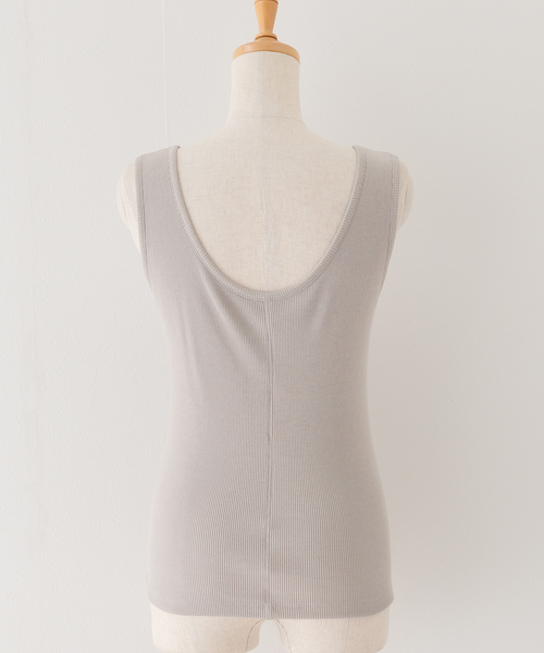 LALAVIE/ララヴィ】Rib Square Neck Bratop Tank（その他アンダー