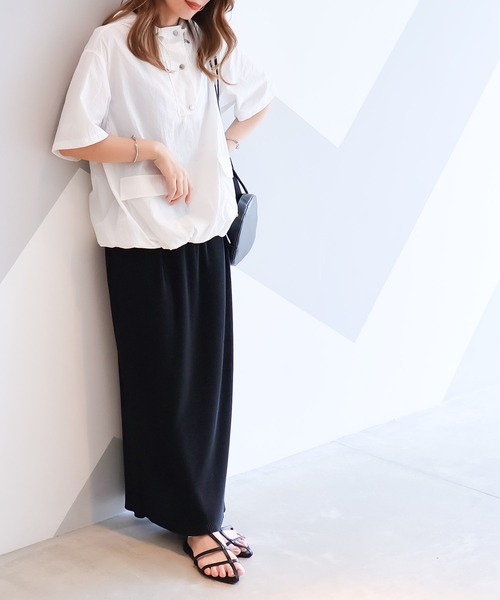 Social GIRL(ソーシャルガール)の「アノラックパーカー フードナイロンプルオーバー 半袖(パーカー・レディース・ブラック系その他/ホワイト系その他/グリーン系その他/オフホワイト/カーキ/ブラック・M/L/LL)」の9枚目の写真