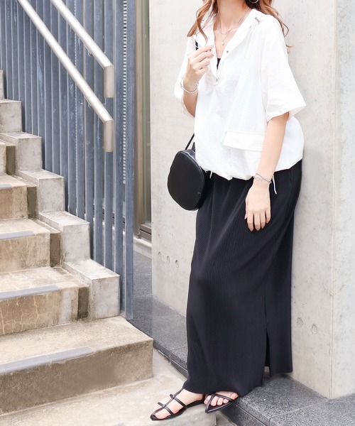 Social GIRL(ソーシャルガール)の「アノラックパーカー フードナイロンプルオーバー 半袖(パーカー・レディース・ブラック系その他/ホワイト系その他/グリーン系その他/オフホワイト/カーキ/ブラック・M/L/LL)」の15枚目の写真