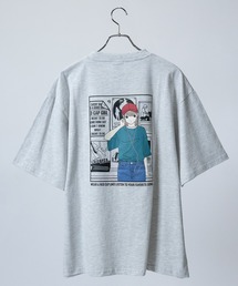 【a-r】〔Red Cap Girl/レッドキャップガール〕天竺 バックイラスト ルーズシルエット半袖Tシャツ/ボックスシルエット