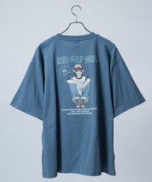 Red Cap Girl | 【a-r】〔Red Cap Girl/レッドキャップガール〕天竺 バックイラスト ルーズシルエット半袖Tシャツ/ボックスシルエット(Tシャツ/カットソー)