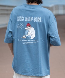 Red Cap Girl | 【a-r】〔Red Cap Girl/レッドキャップガール〕天竺 バックイラスト ルーズシルエット半袖Tシャツ/ボックスシルエット(Tシャツ/カットソー)