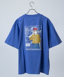 【a-r】〔Red Cap Girl/レッドキャップガール〕天竺 バックイラスト ルーズシルエット半袖Tシャツ/ボックスシルエット