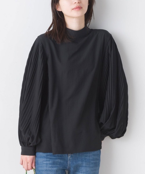 terrace(テラス)の「プリーツスリーブブラウス(シャツ/ブラウス・レディース・ブラック/ライトカーキ/ラベンダー・MEDIUM)」の21枚目の写真