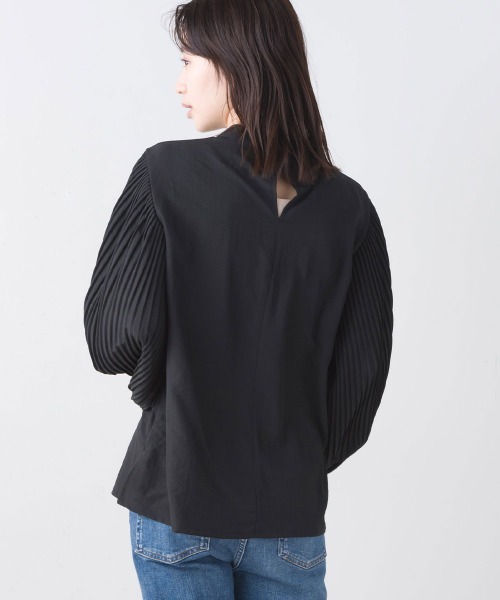 terrace(テラス)の「プリーツスリーブブラウス(シャツ/ブラウス・レディース・ブラック/ライトカーキ/ラベンダー・MEDIUM)」の20枚目の写真