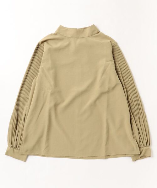 terrace(テラス)の「プリーツスリーブブラウス(シャツ/ブラウス・レディース・ブラック/ライトカーキ/ラベンダー・MEDIUM)」の5枚目の写真