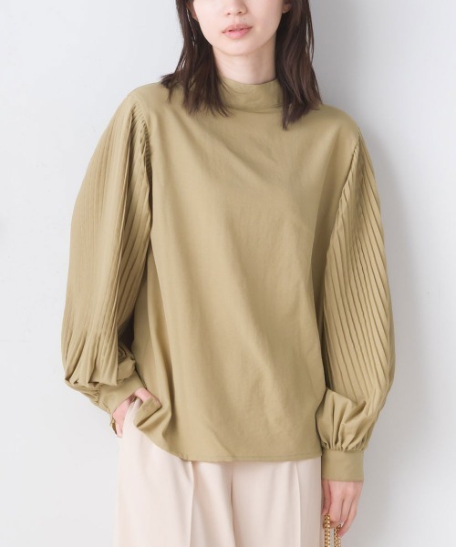 terrace(テラス)の「プリーツスリーブブラウス(シャツ/ブラウス・レディース・ブラック/ライトカーキ/ラベンダー・MEDIUM)」の22枚目の写真