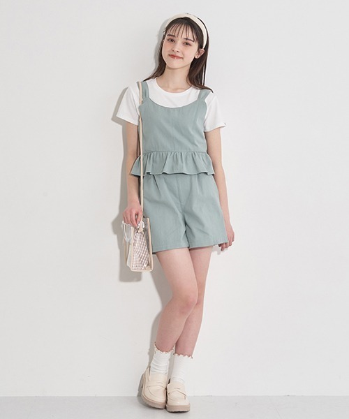 LOVETOXIC（ラブトキシック）の「巾着つきクリアショルダーBAG（バックパック/リュック・キッズ・オフホワイト/ベージュ/サックスブルー/ブラック・FREE）」の12枚目の写真