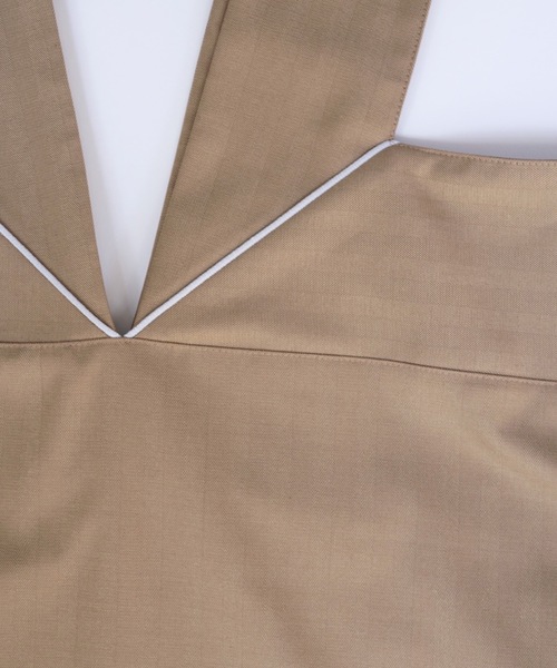 sneeuw（スニュウ）の「フレームジャンパースカート（サロペット/オーバーオール・レディース・チャコールグレー/ベージュ・ONESIZE）」の14枚目の写真