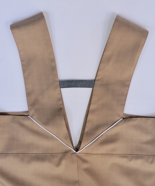 sneeuw（スニュウ）の「フレームジャンパースカート（サロペット/オーバーオール・レディース・チャコールグレー/ベージュ・ONESIZE）」の7枚目の写真