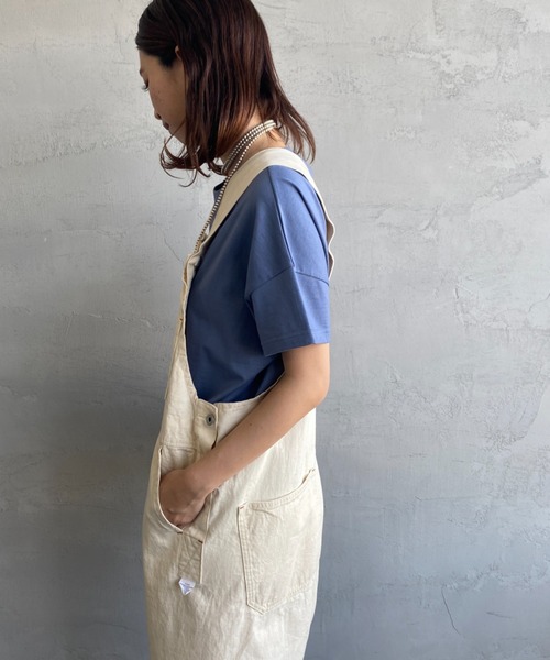 ORCIVAL（オーシバル）の「[ORCIVAL/オーシバル] ワイドシルエット ボートネックTシャツ（Tシャツ/カットソー・レディース・イエロー/ブルー/レッド/グリーン/ネイビー/ブラック・1）」の16枚目の写真