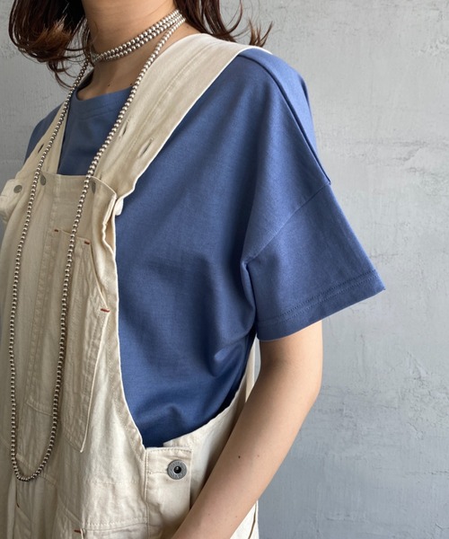 ORCIVAL（オーシバル）の「[ORCIVAL/オーシバル] ワイドシルエット ボートネックTシャツ（Tシャツ/カットソー・レディース・イエロー/ブルー/レッド/グリーン/ネイビー/ブラック・1）」の21枚目の写真