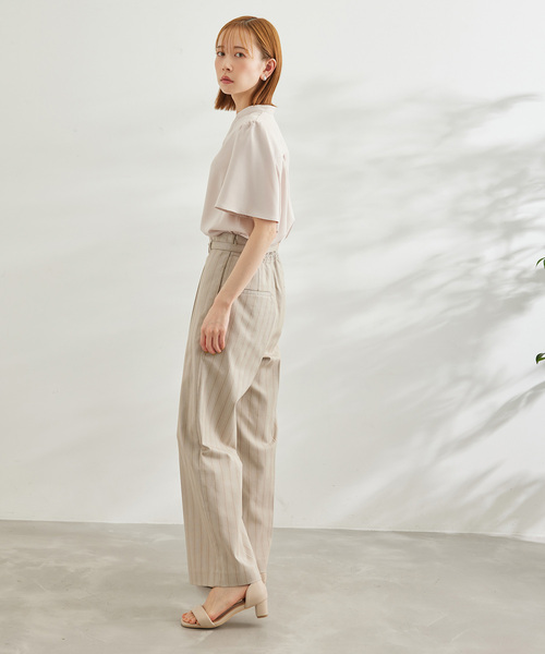 白からの解放！多機能ブラウス/ハーフスリーブスキッパーブラウス