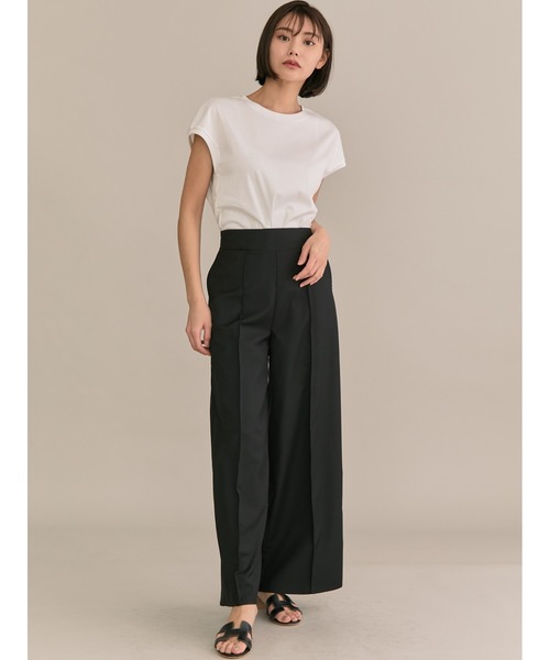 TONAL(トーナル)の「ベーシックノースリT(Tシャツ/カットソー・レディース・ラベンダー/オフホワイト/ブラック・38)」の15枚目の写真