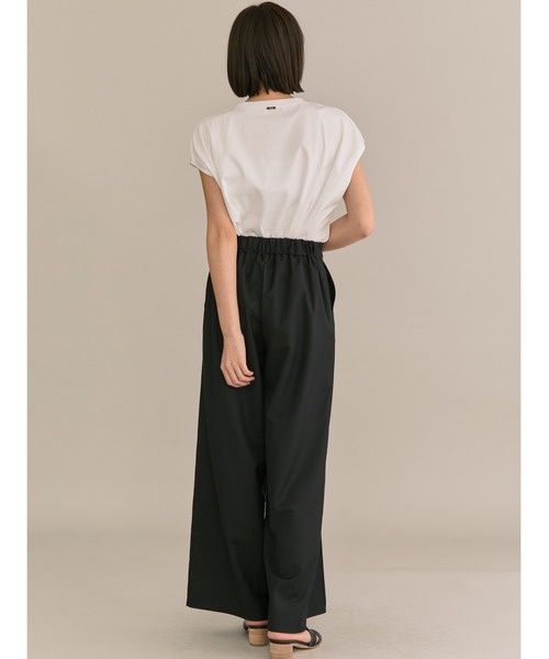 TONAL(トーナル)の「ベーシックノースリT(Tシャツ/カットソー・レディース・ラベンダー/オフホワイト/ブラック・38)」の16枚目の写真