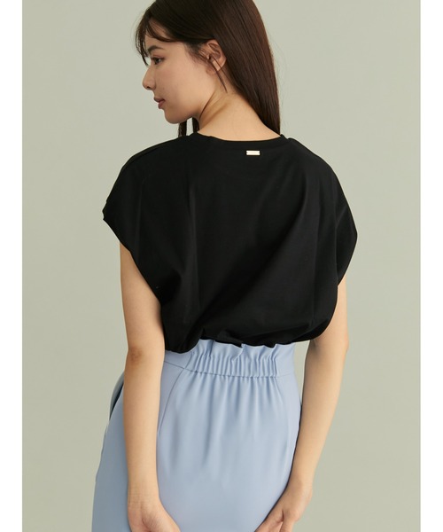TONAL(トーナル)の「ベーシックノースリT(Tシャツ/カットソー・レディース・ラベンダー/オフホワイト/ブラック・38)」の22枚目の写真
