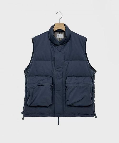 KIIT(キート)の「KIIT BODYARMOR DOWN VEST (KIP-V58-500)(ダウンベスト・メンズ・ライトベージュ/ブルー/ブラック・1/2/3)」の3枚目の写真