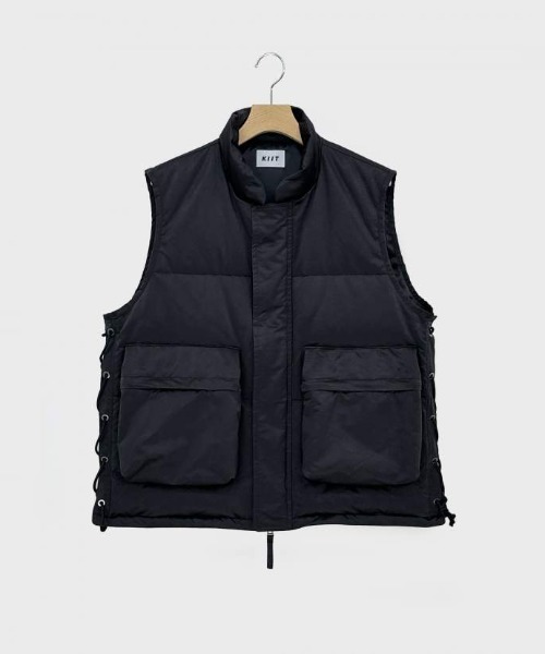 KIIT(キート)の「KIIT BODYARMOR DOWN VEST (KIP-V58-500)(ダウンベスト・メンズ・ライトベージュ/ブルー/ブラック・1/2/3)」の2枚目の写真