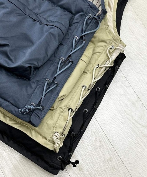 KIIT(キート)の「KIIT BODYARMOR DOWN VEST (KIP-V58-500)(ダウンベスト・メンズ・ライトベージュ/ブルー/ブラック・1/2/3)」の8枚目の写真