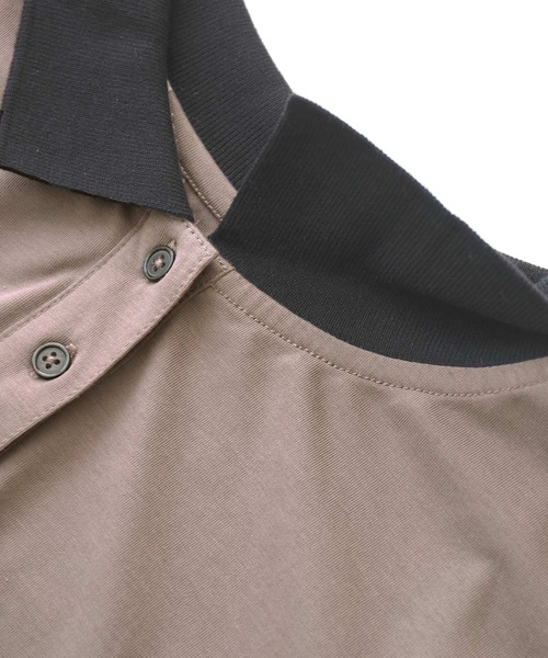 n'OrLABEL（ノアールレーベル）の「【機能素材】『配色ポロワンピース』（ワンピース・レディース・ブラック/モカ・FREE）」の11枚目の写真