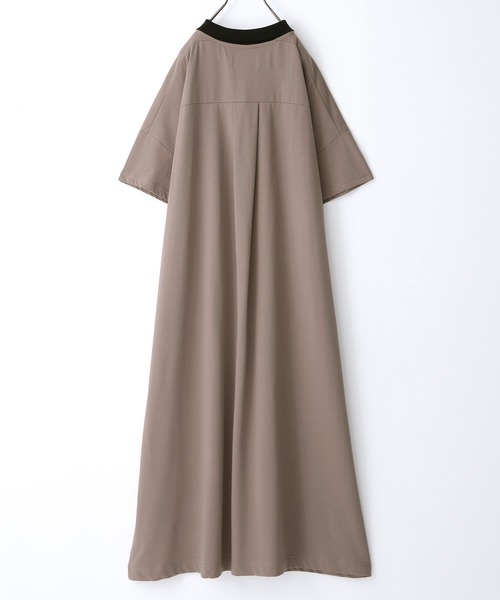 n'OrLABEL（ノアールレーベル）の「【機能素材】『配色ポロワンピース』（ワンピース・レディース・ブラック/モカ・FREE）」の12枚目の写真