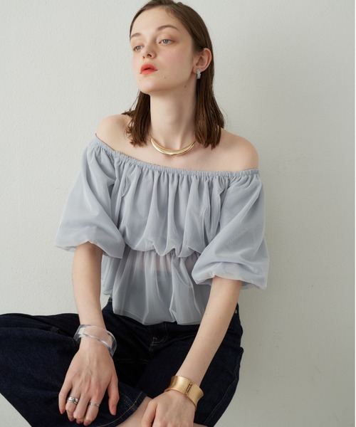 VIOLETTA（ヴィオレッタ）の「オフショルシフォントップス