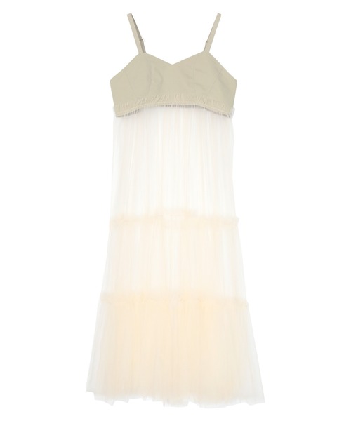 miette(ミエット)の「チュールティアードワンピース(ワンピース・レディース・ブルー/ブラック/ライトベージュ・FREE)」の16枚目の写真