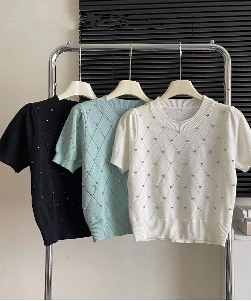 DIANTE ラインストーン トップス DIANTE ラインストーン トップス トップス