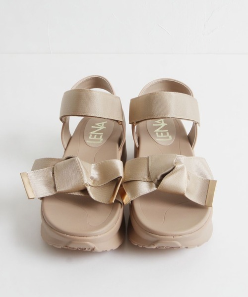 tocco closet（トッコ　クローゼット）の「サテンテープリボンサンダル（サンダル・レディース・ブラック/グレー・M/L/LL）」の7枚目の写真