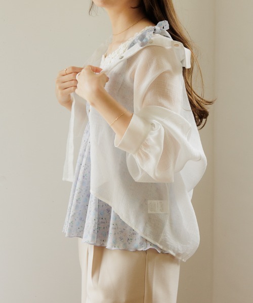 flower(フラワー)の「ブルーミングリボンビスチェ(キャミソール・レディース・イエロー/ピンク・FREE)」の13枚目の写真