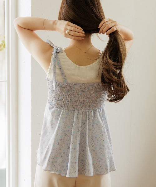 flower(フラワー)の「ブルーミングリボンビスチェ(キャミソール・レディース・イエロー/ピンク・FREE)」の7枚目の写真