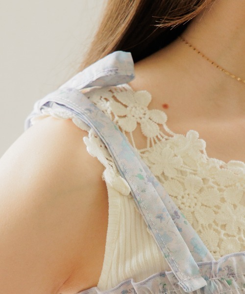 flower(フラワー)の「ブルーミングリボンビスチェ(キャミソール・レディース・イエロー/ピンク・FREE)」の11枚目の写真