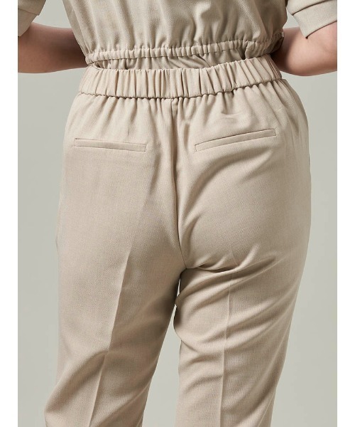 Perfect Suit FActory（パーフェクトスーツファクトリー）の「【セットアップ可能】麻調メッシュパンツ　ベージュ/ネイビー（スーツパンツ・レディース・ネイビー/ベージュ・S/M/SS/L）」の7枚目の写真