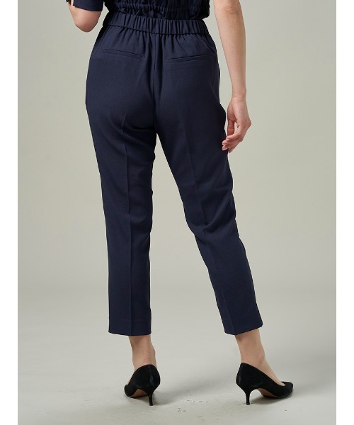 Perfect Suit FActory（パーフェクトスーツファクトリー）の「【セットアップ可能】麻調メッシュパンツ　ベージュ/ネイビー（スーツパンツ・レディース・ネイビー/ベージュ・S/M/SS/L）」の10枚目の写真