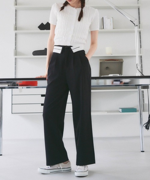 solleim（ソルレム）の「コンパクト半袖ケーブルニットカーディガン（カーディガン/ボレロ・レディース・ブラック/ホワイト/ピンク・M）」の15枚目の写真