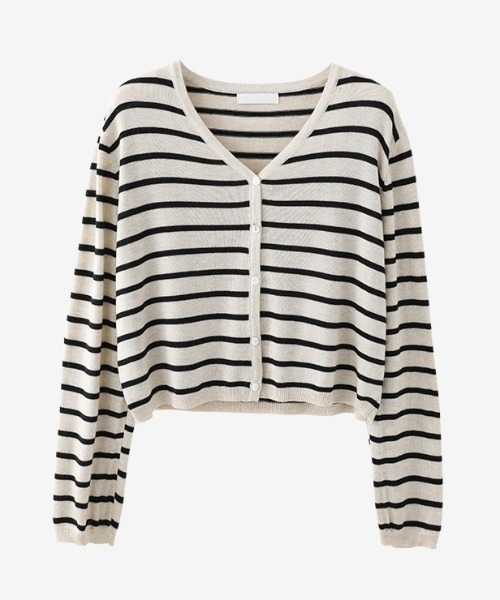 deux amour（ドゥーザムール）の「ボーダーカーデアンサンブル（アンサンブル・レディース・ホワイト/ネイビー・FREE）」の9枚目の写真