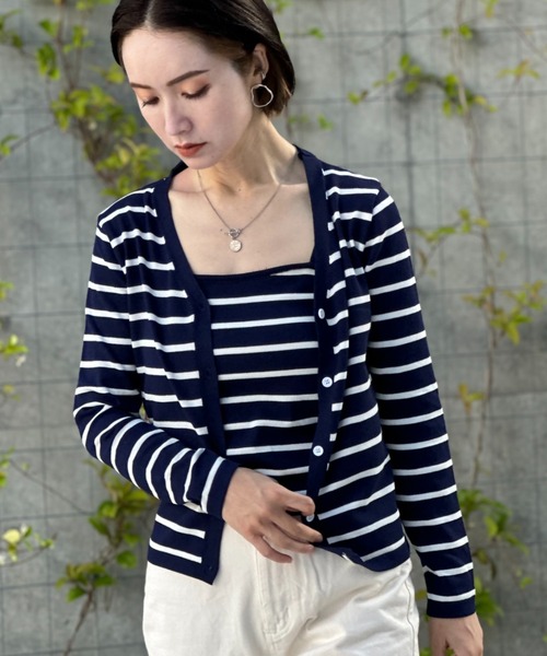 セール】ボーダーカーデアンサンブル（アンサンブル）｜deux amour