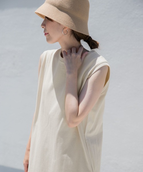 URBAN RESEARCH DOORS(アーバンリサーチドアーズ)の「USAコットンストレートワンピース(ワンピース・レディース・ブラック/ナチュラル/ミント・MEDIUM)」の11枚目の写真