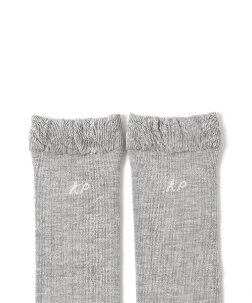 KP DECO（ケーピーデコ）の「ワンポイントロゴのハイソックス（ソックス/靴下・キッズ・ネイビー/オフホワイト/杢グレー・18cm/20cm/16cm/22cm）」の4枚目の写真