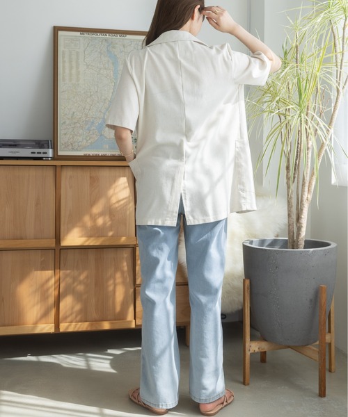 Ada.（エイダ）の「リネンライクミドル丈テーラードジャケット（テーラードジャケット・レディース・アイボリー/ブラック/ホワイト・FREE）」の18枚目の写真