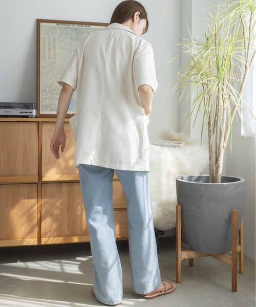 Ada.（エイダ）の「リネンライクミドル丈テーラードジャケット（テーラードジャケット・レディース・アイボリー/ブラック/ホワイト・FREE）」の19枚目の写真