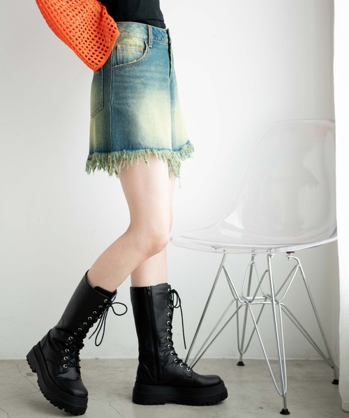 WEGO（ウィゴー）の「WEGO/ヴィンテージウォッシュショートパンツ（デニムパンツ・レディース・ブラック系その他/コバルトブルー・SMALL/MEDIUM）」の22枚目の写真