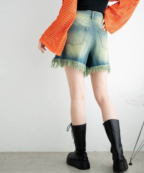 WEGO（ウィゴー）の「WEGO/ヴィンテージウォッシュショートパンツ（デニムパンツ・レディース・ブラック系その他/コバルトブルー・SMALL/MEDIUM）」の11枚目の写真